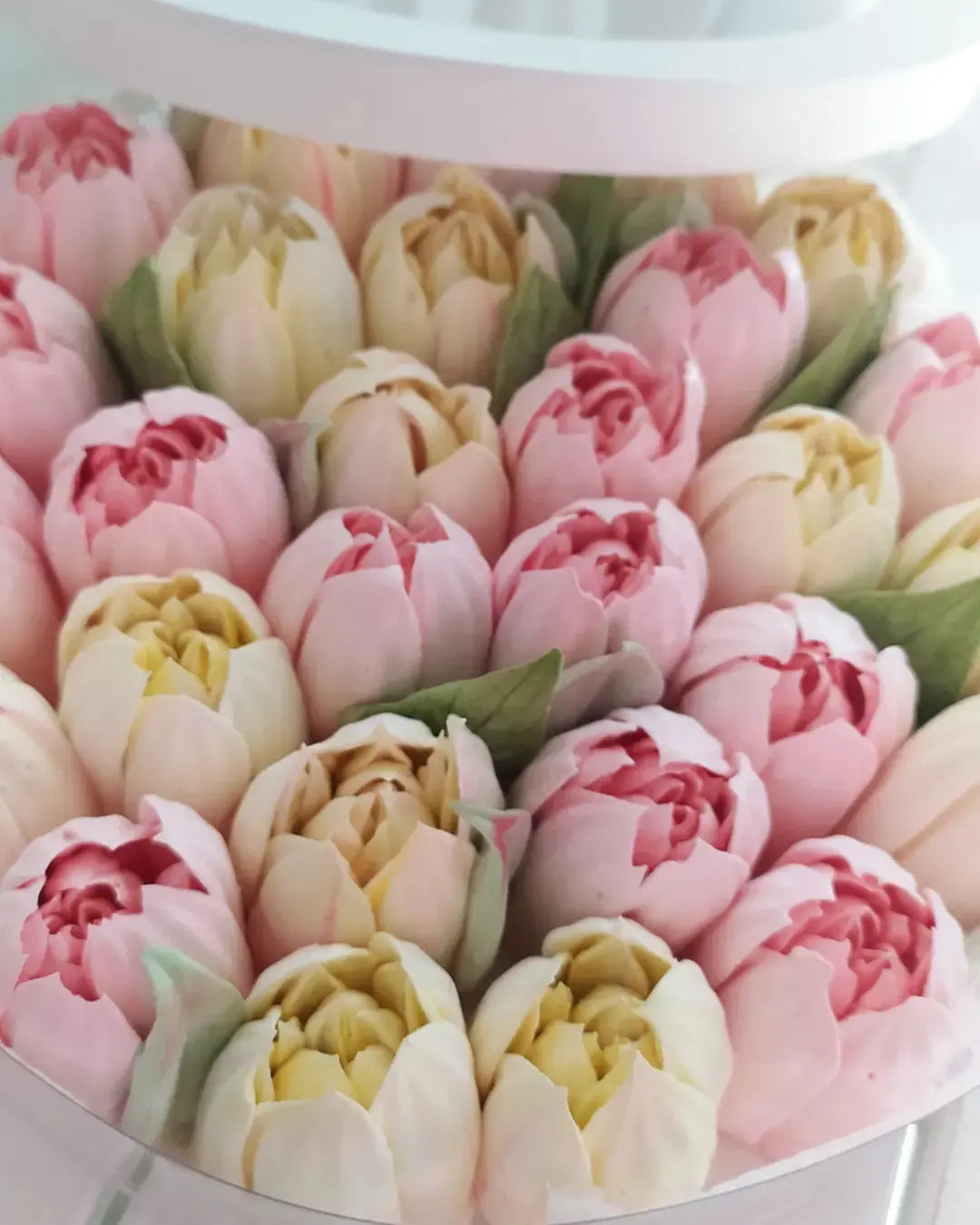 Box okrągły (tulipany) 25cm