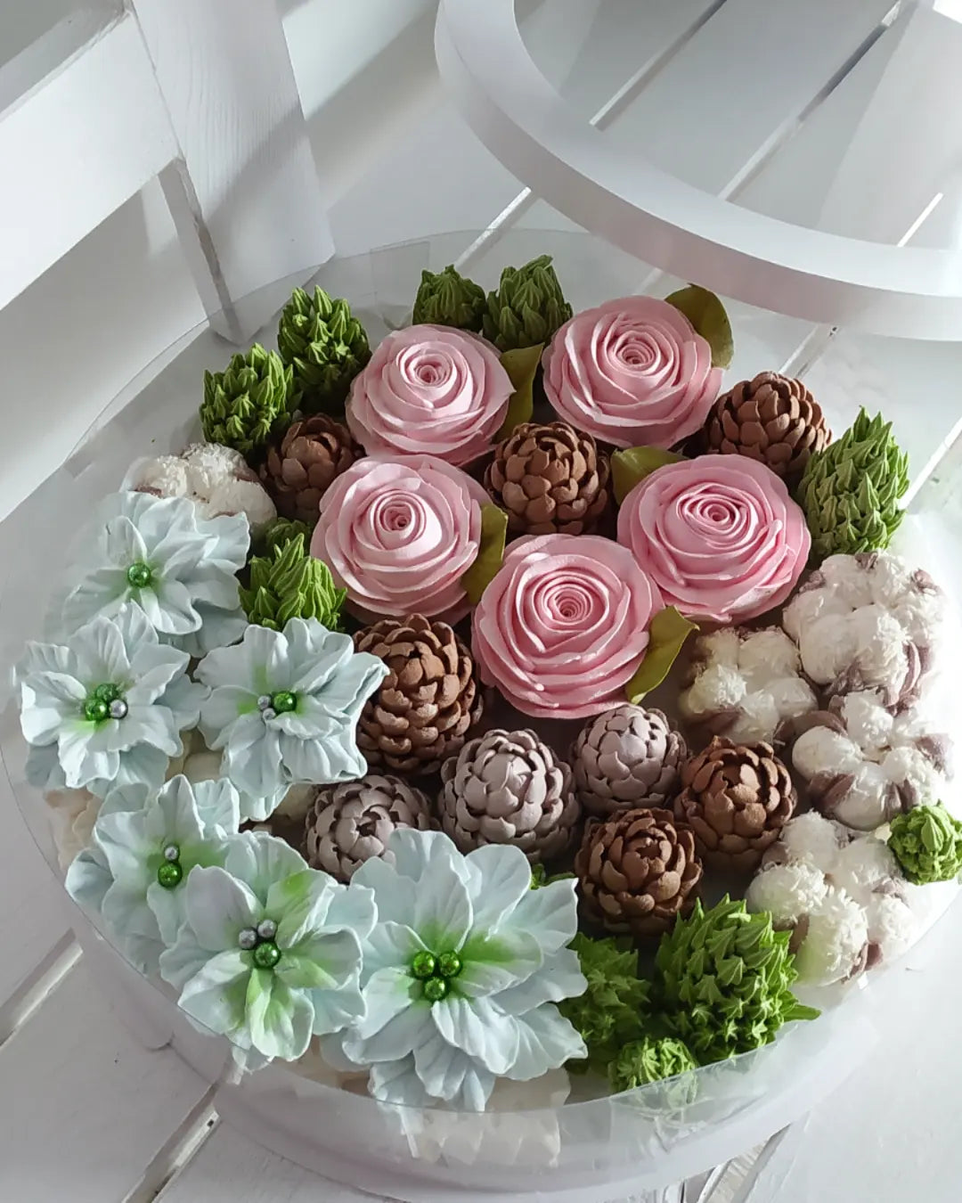 Box okrągły świąteczny 30cm