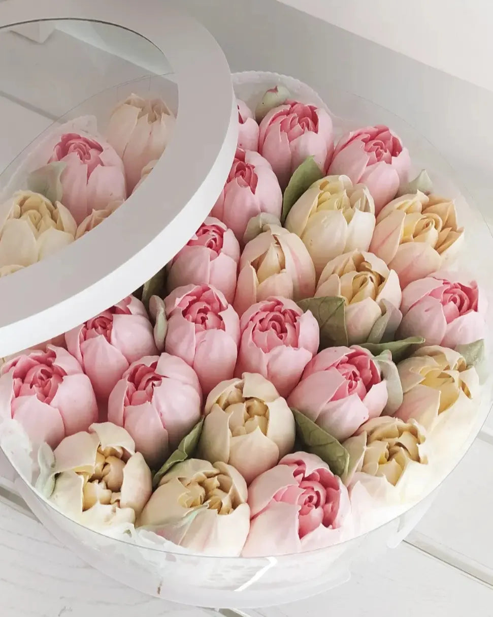 Box okrągły (tulipany) 25cm