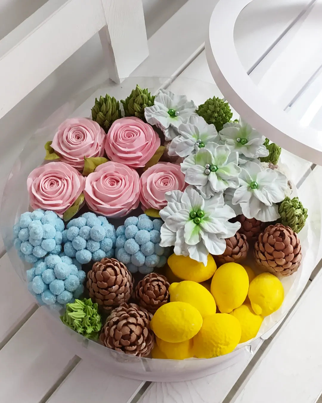 Box okrągły świąteczny 30 cm