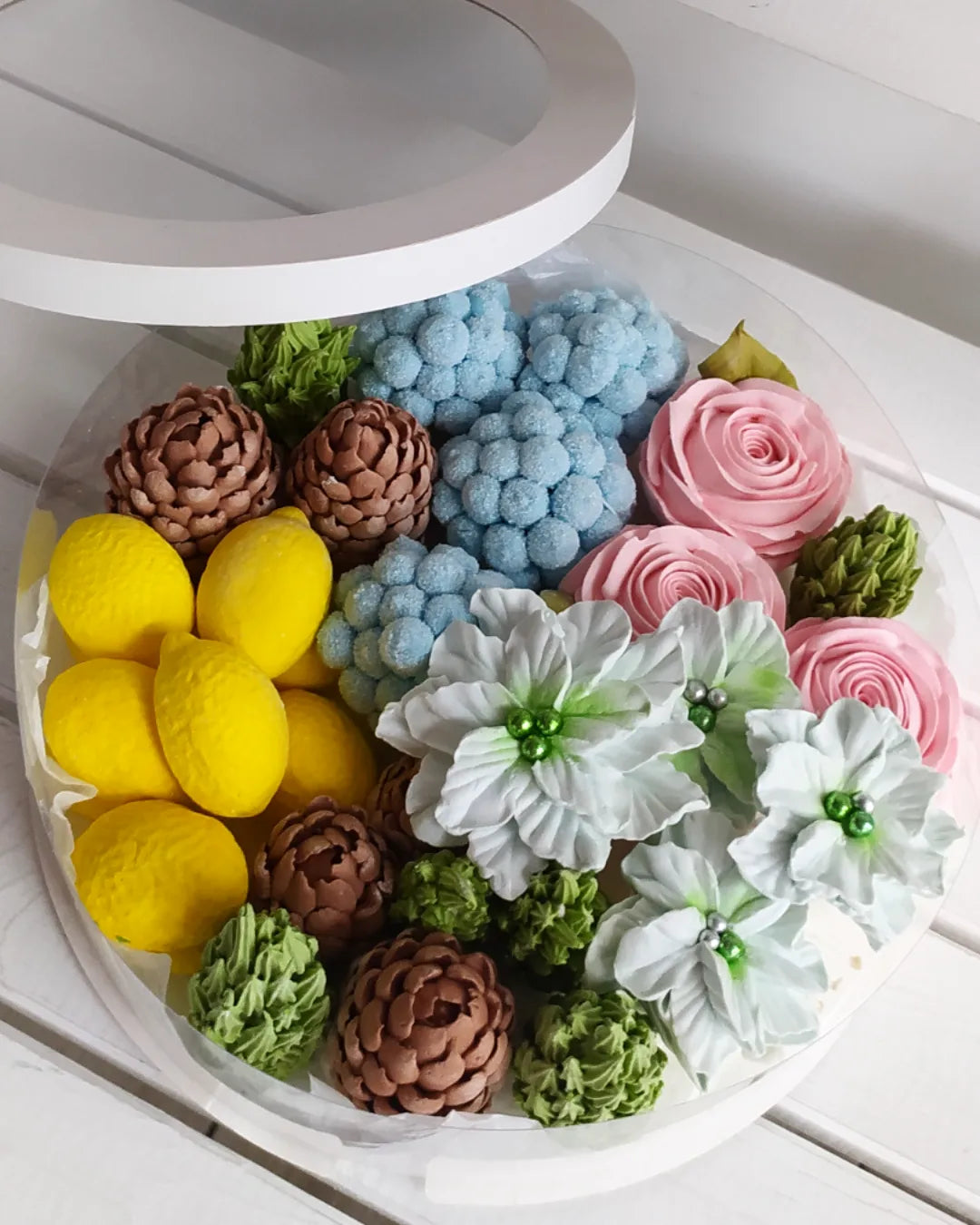 Box okrągły świąteczny 25cm