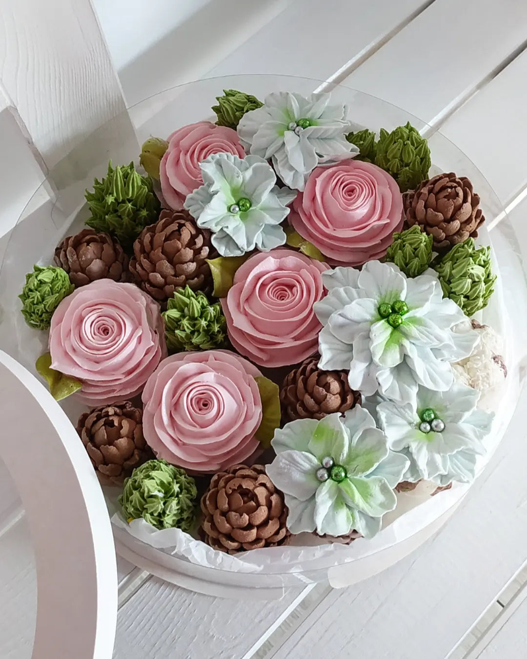 Box okrągły świąteczny 25cm