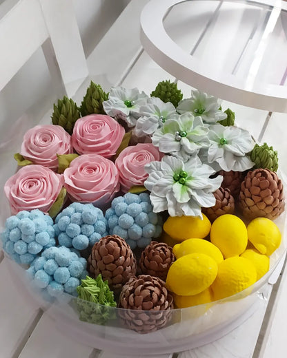 Box okrągły świąteczny 30 cm