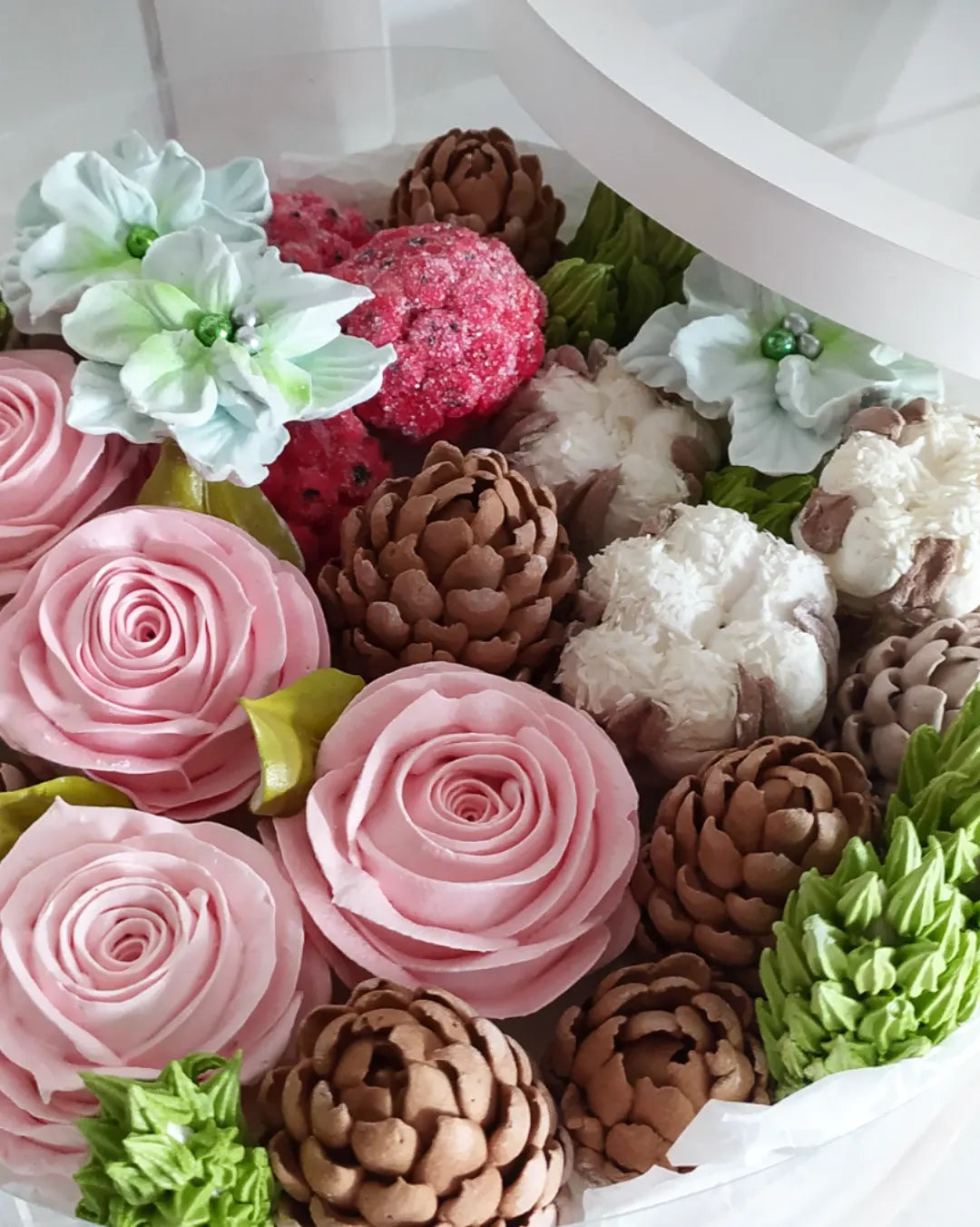 Box okrągły świąteczny 25cm