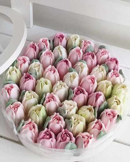 Box okrągły (tulipany) 25cm
