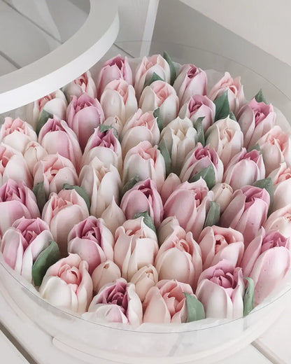 Box okrągły (tulipany) 25cm