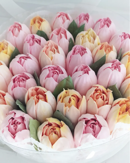 Box okrągły (tulipany) 25cm