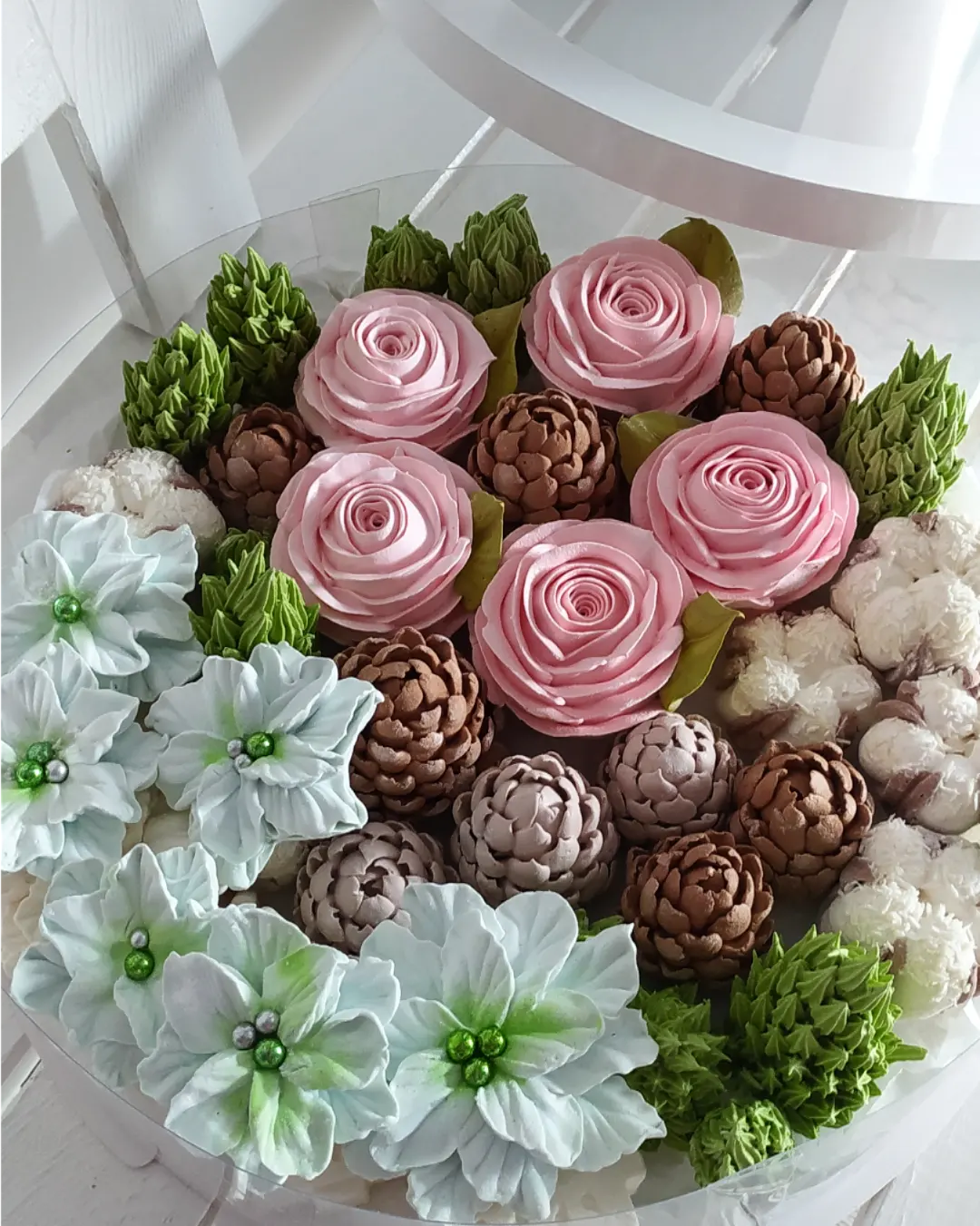 Box okrągły świąteczny 30cm