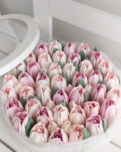 Box okrągły (tulipany) 25cm
