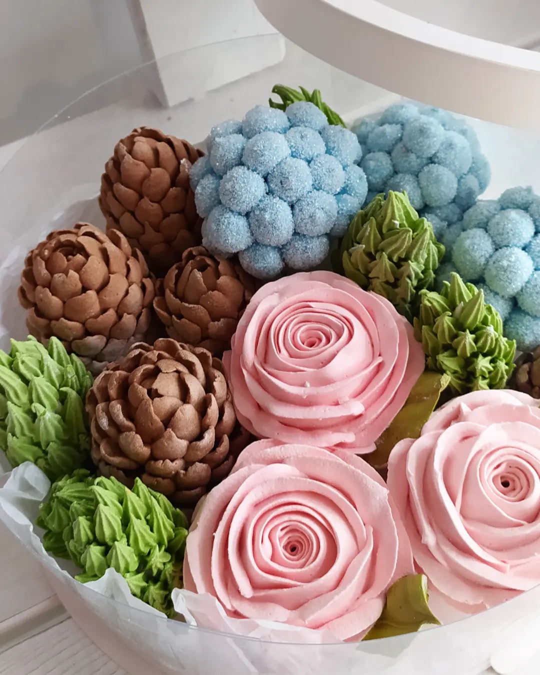 Box okrągły świąteczny 20cm