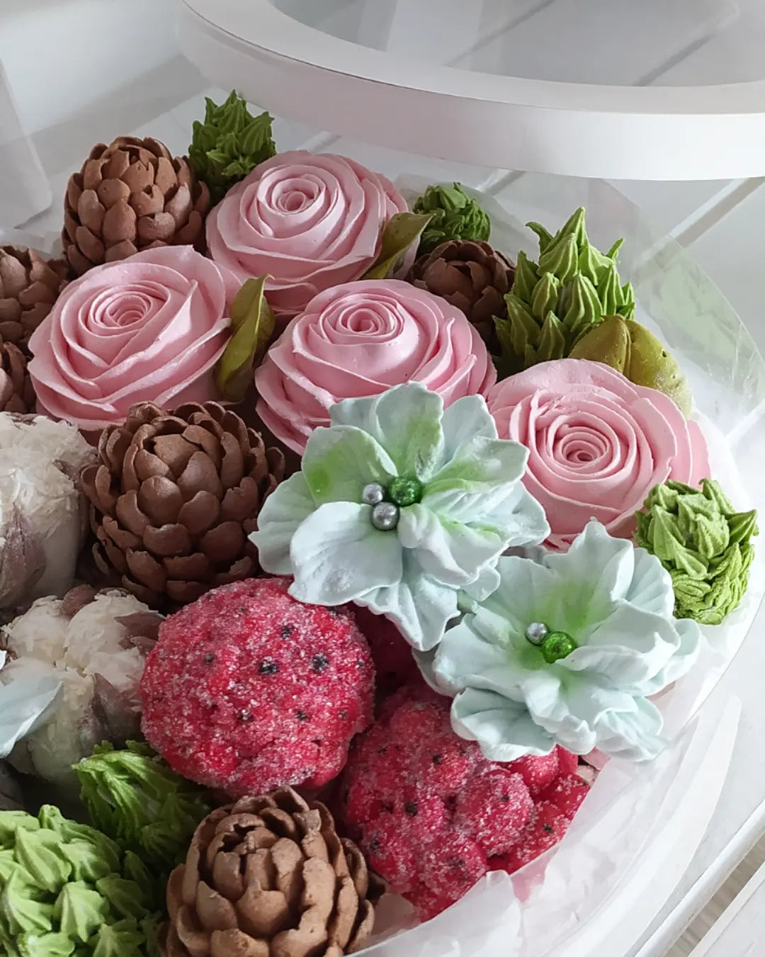 Box okrągły świąteczny 25cm