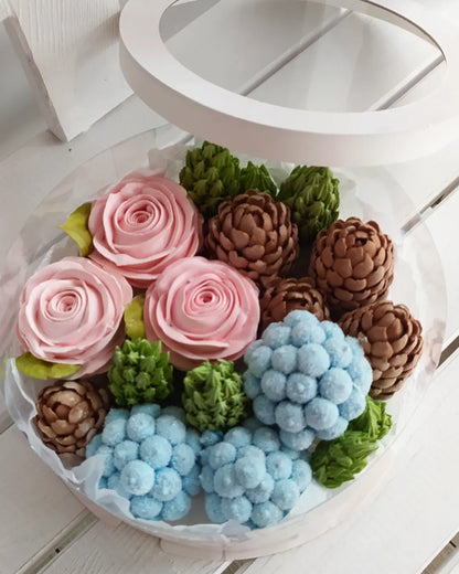 Box okrągły świąteczny 20cm