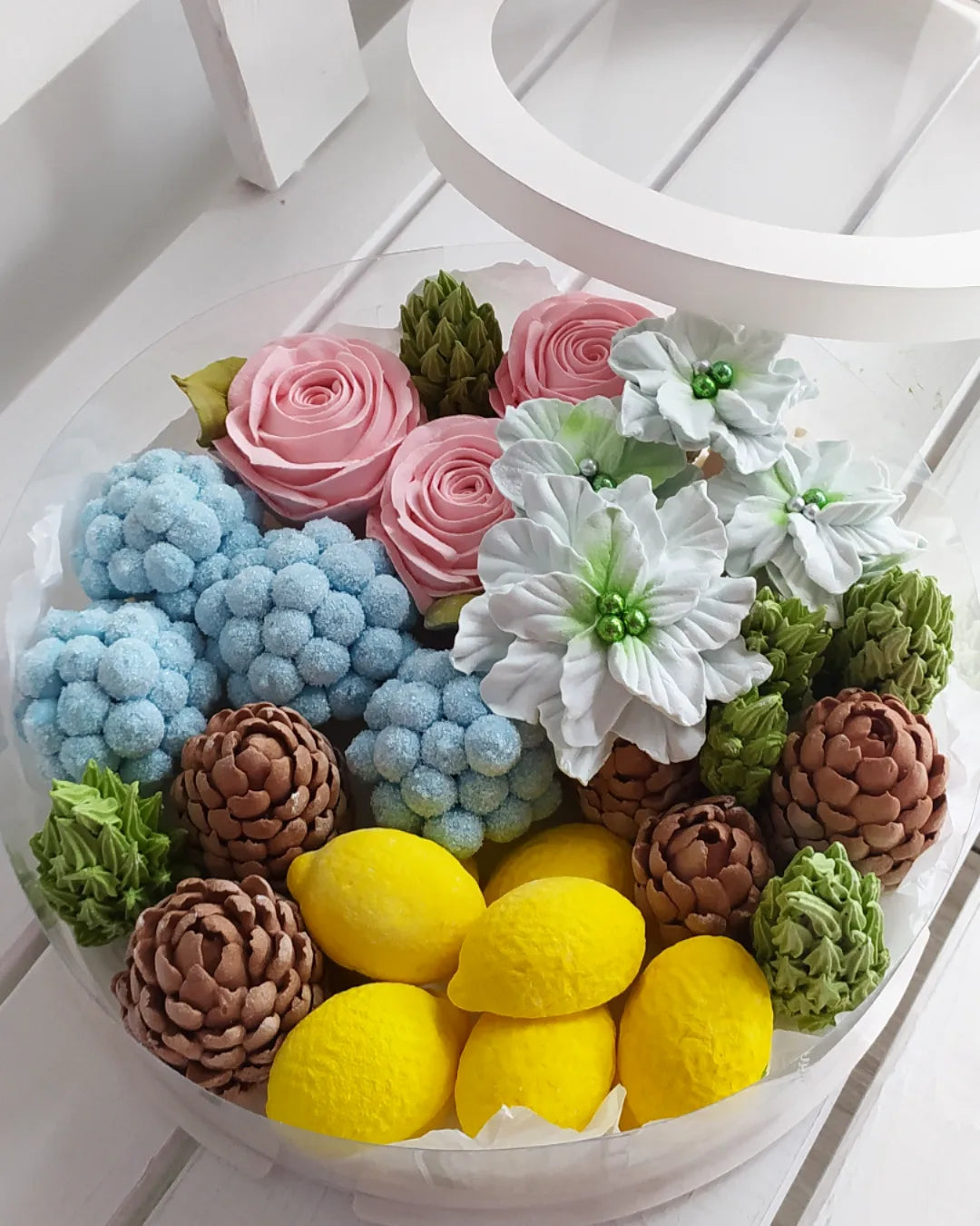 Box okrągły świąteczny 25cm