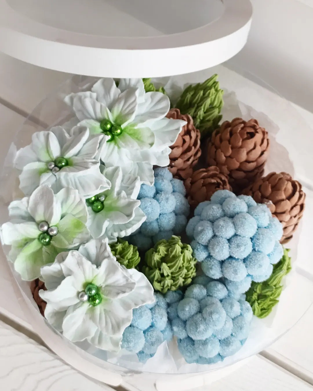 Box okrągły świąteczny 20cm