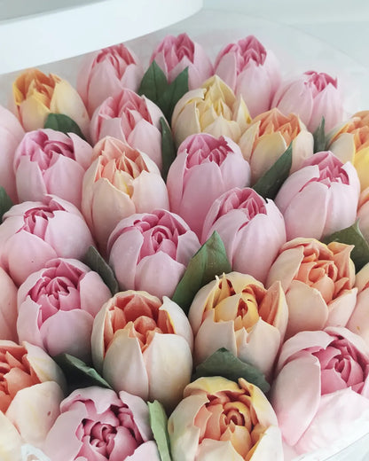 Box okrągły (tulipany) 25cm