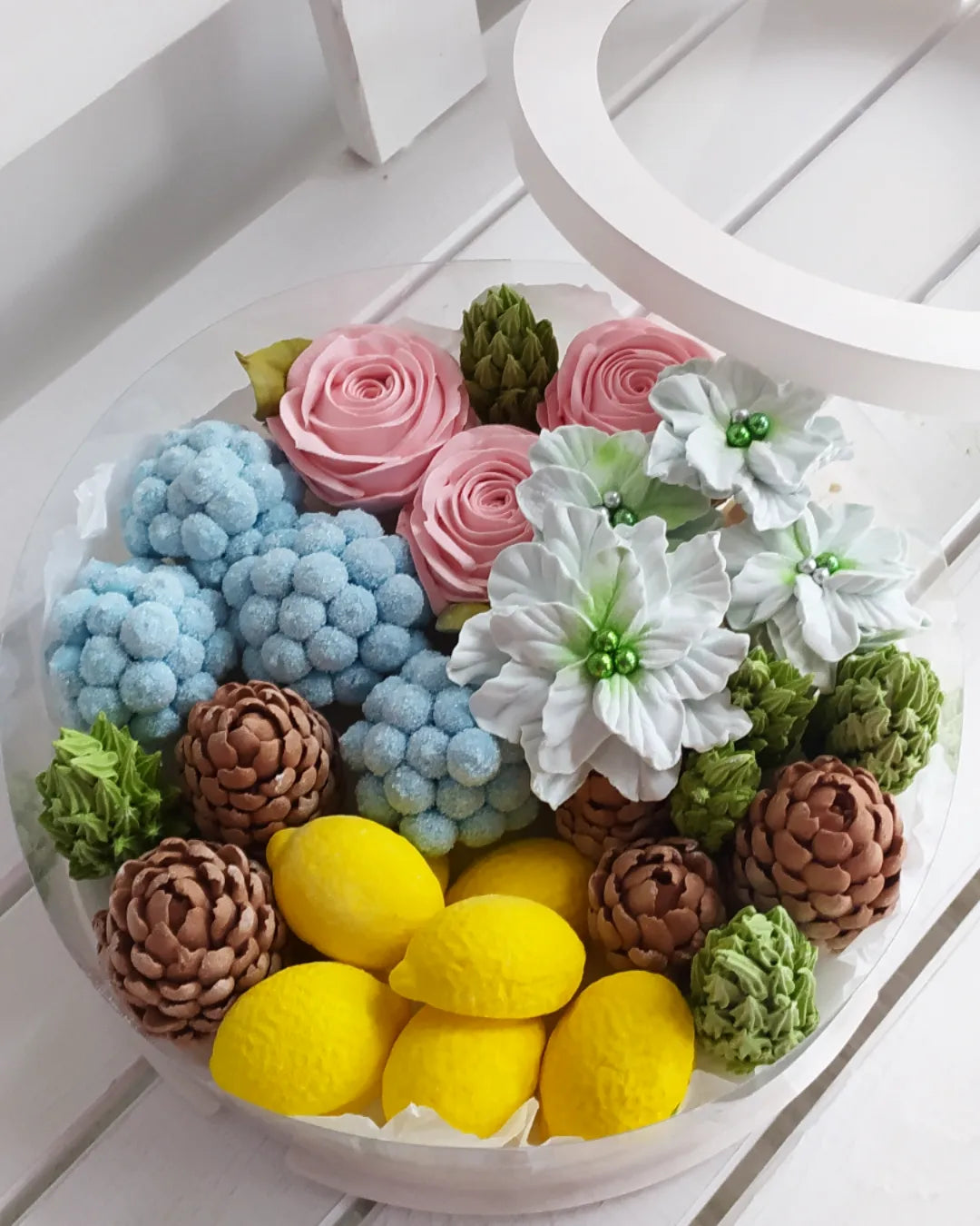 Box okrągły świąteczny 25cm