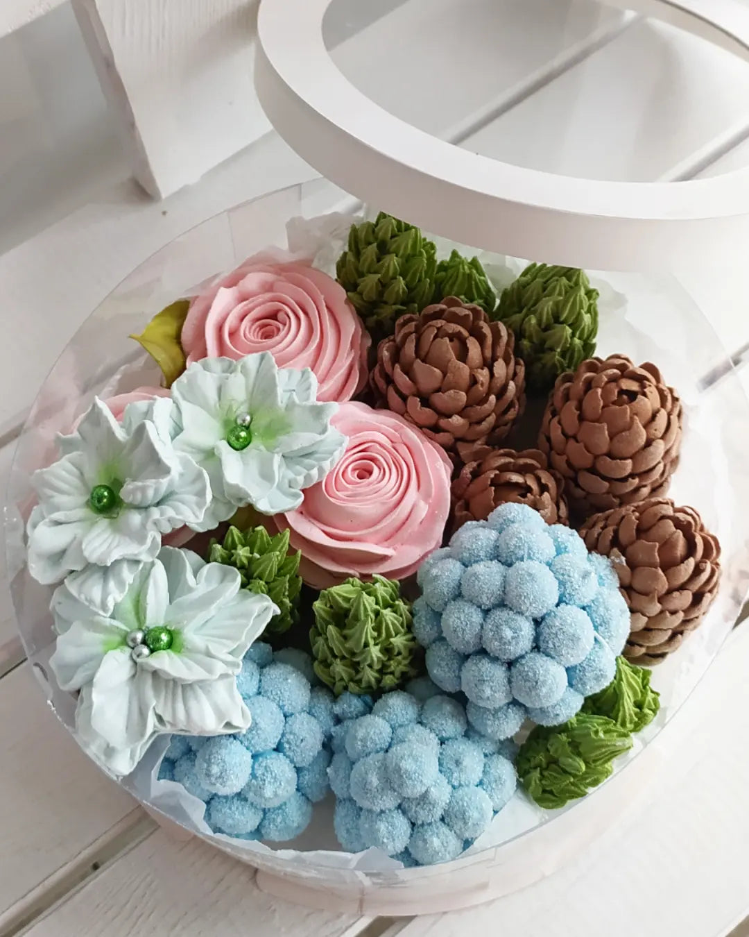 Box okrągły świąteczny 20cm