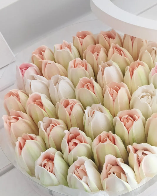 Box okrągły (tulipany) 25cm