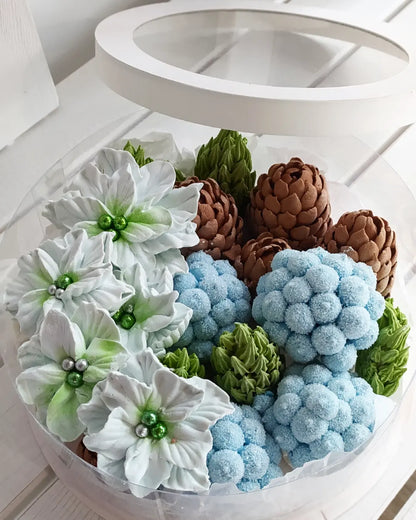 Box okrągły świąteczny 20cm