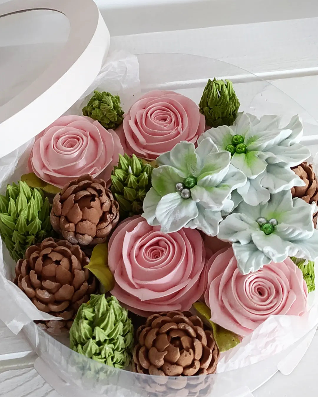 Box okrągły świąteczny 20cm