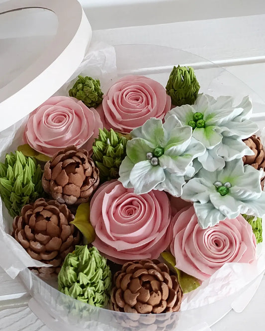 Box okrągły świąteczny 20cm