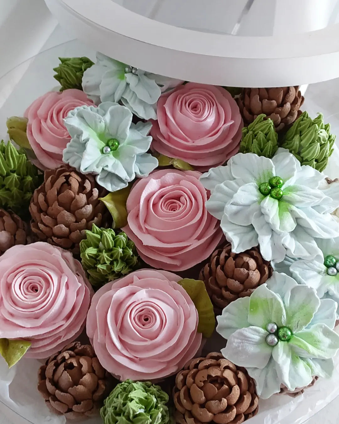 Box okrągły świąteczny 25cm