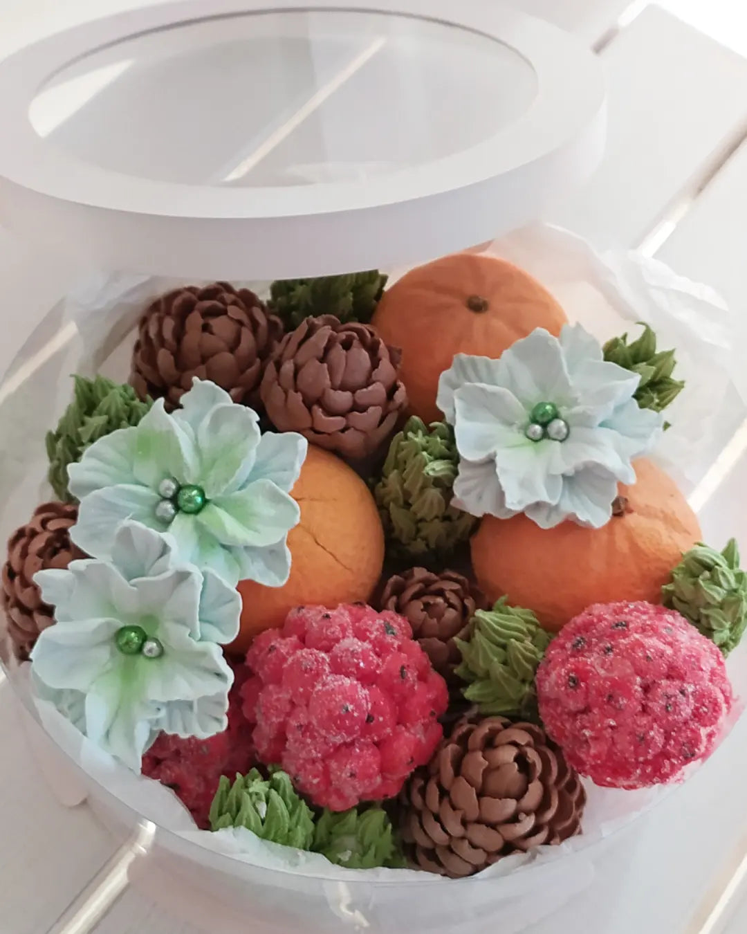 Box okrągły świąteczny 20cm