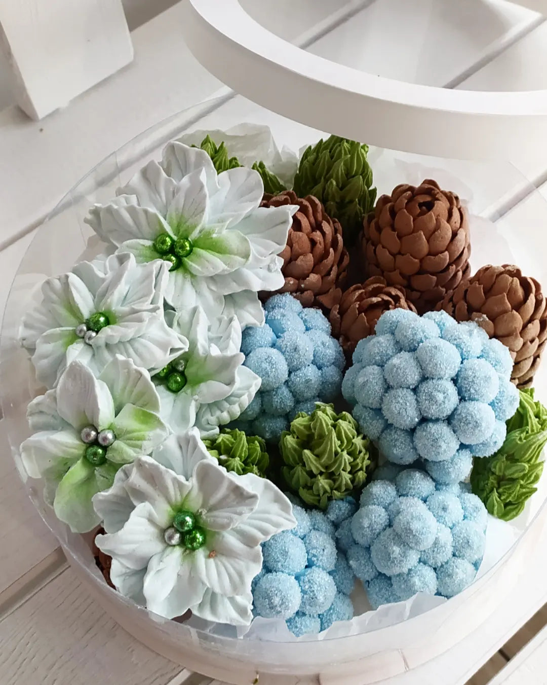 Box okrągły świąteczny 20cm