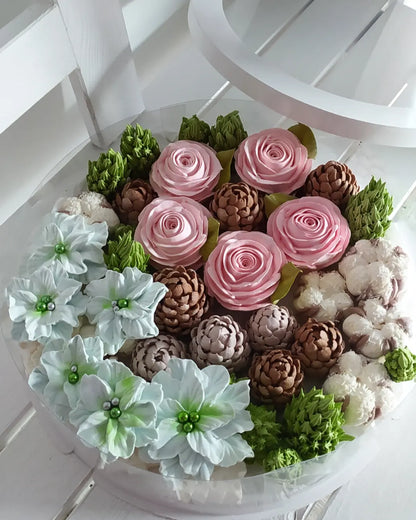 Box okrągły świąteczny 30cm