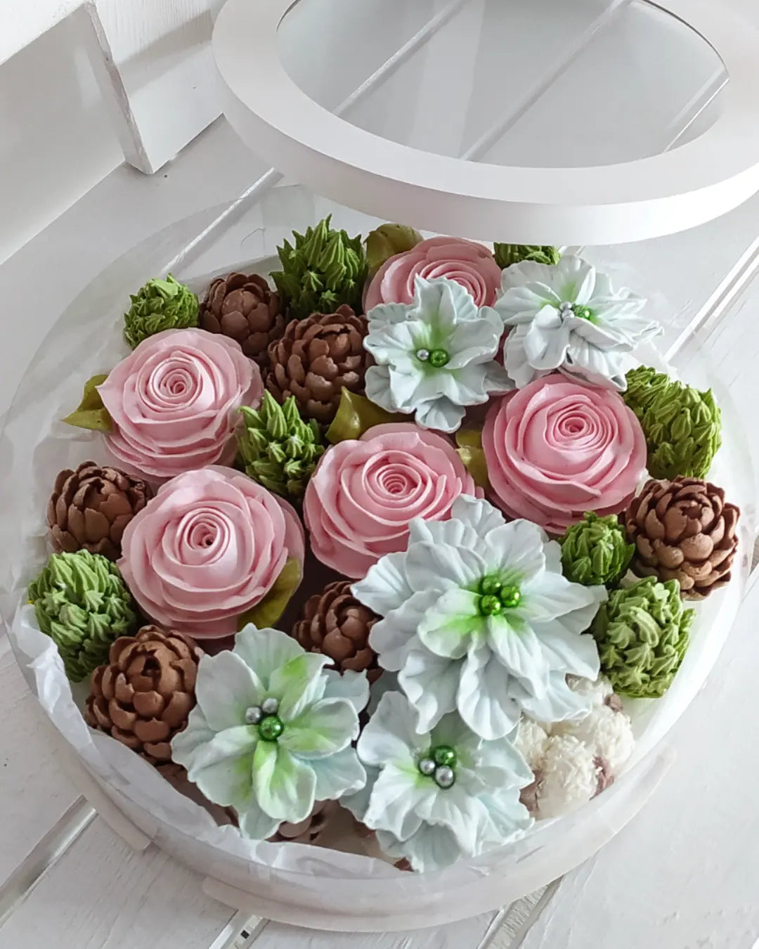 Box okrągły świąteczny 25cm