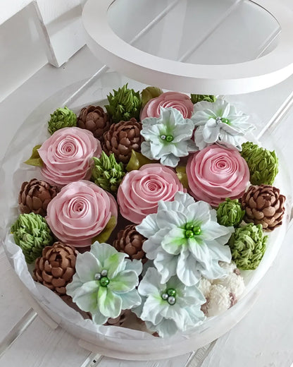 Box okrągły świąteczny 25cm