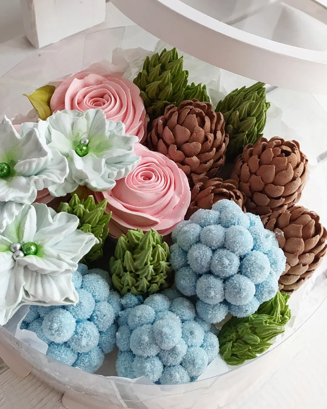 Box okrągły świąteczny 20cm