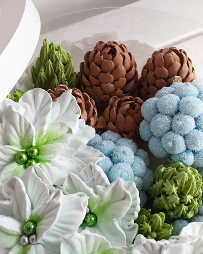 Box okrągły świąteczny 20cm