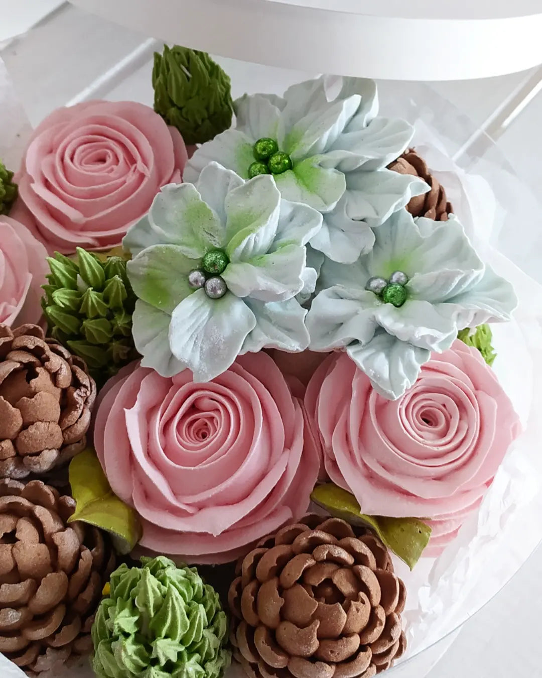 Box okrągły świąteczny 20cm