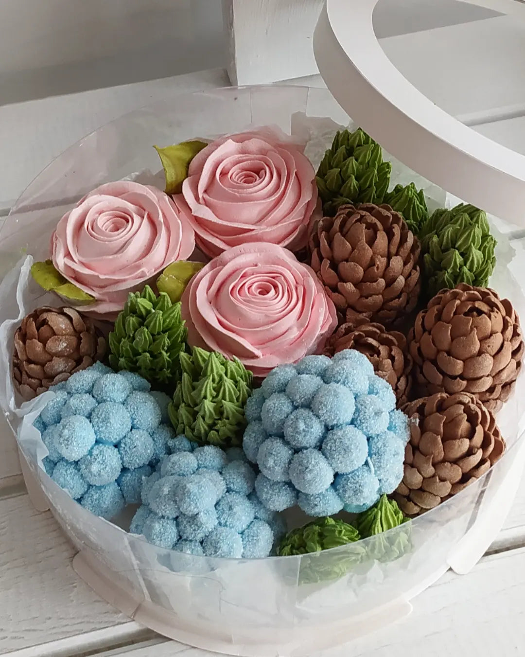 Box okrągły świąteczny 20cm