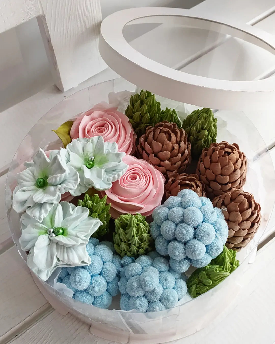 Box okrągły świąteczny 20cm