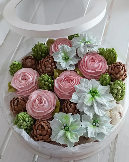 Box okrągły świąteczny 25cm