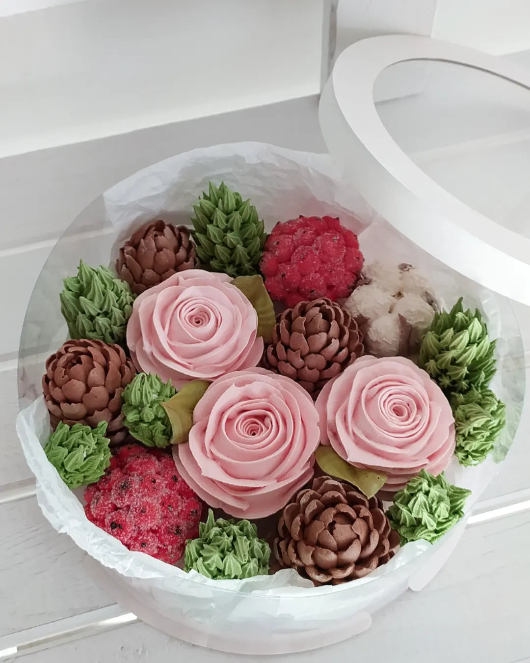 Box okrągły świąteczny 20cm