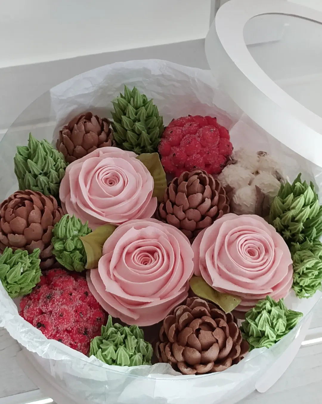 Box okrągły świąteczny 20cm