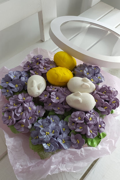 Box okrągły (Wielkanocny) 25cm Kolor kwiatów do wyboru
