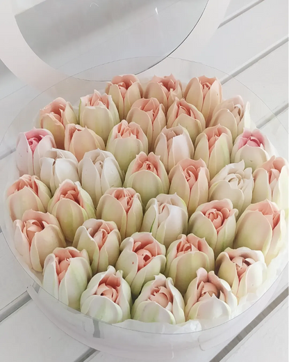 Box okrągły (tulipany) 25cm