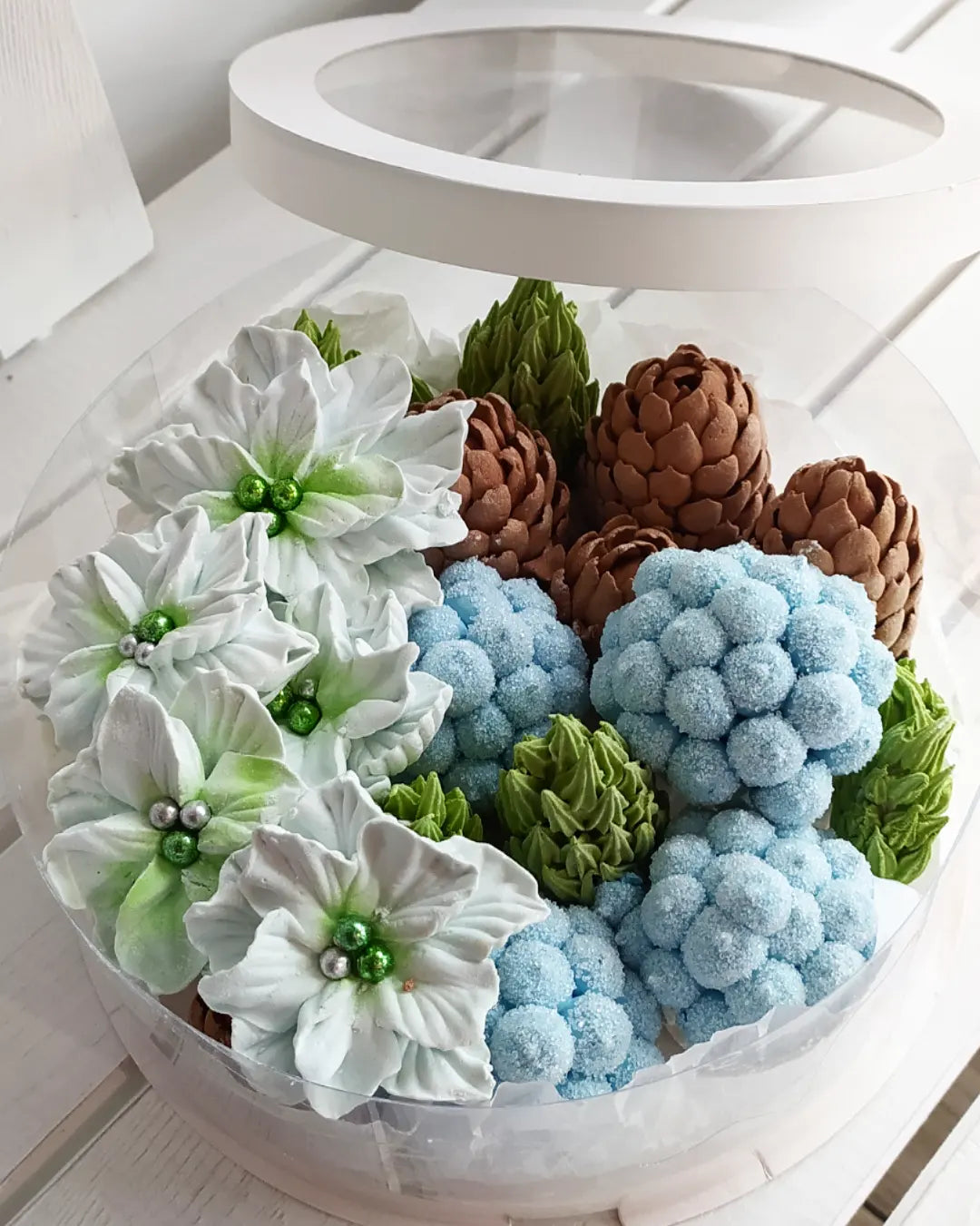 Box okrągły świąteczny 20cm