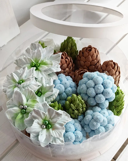 Box okrągły świąteczny 20cm