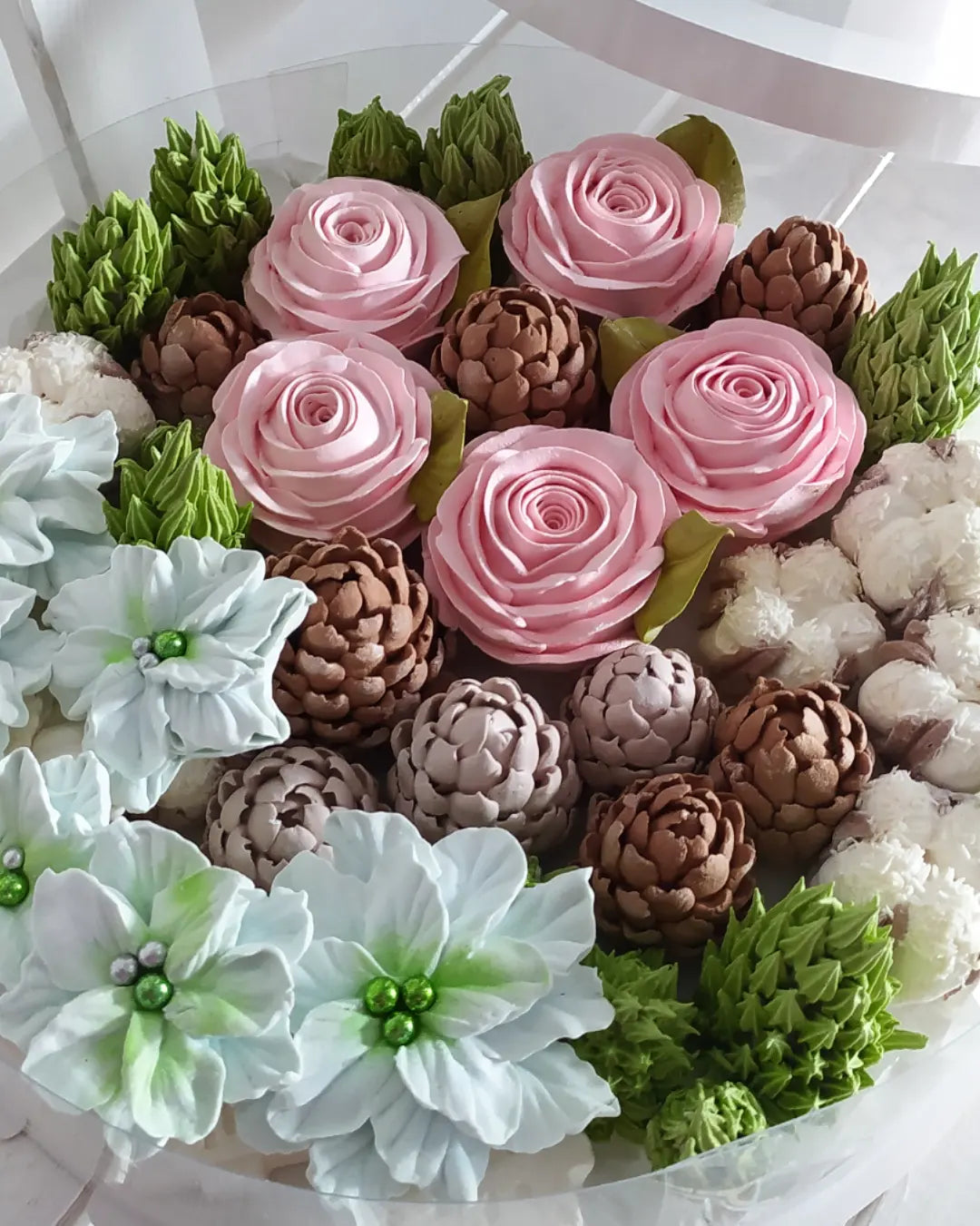 Box okrągły świąteczny 30cm